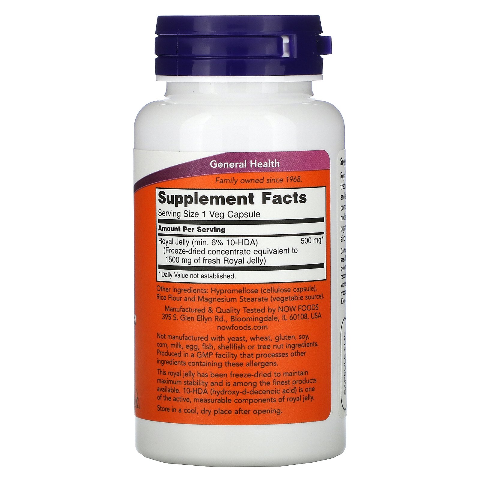 Now Foods Royal Jelly 1500Mg-60Serv.-60Veg Caps. | Maxmuscle